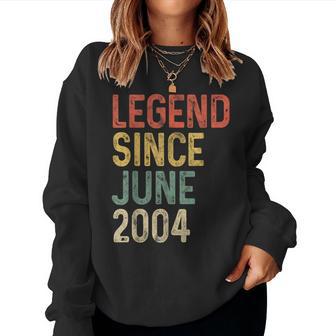 Legend 2004 21St Birthday For 21 Year Old Women Sweatshirt - Thegiftio