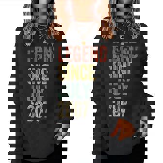 Legend 2007 18Th Birthday For Boy Girl 18 Year Old Women Sweatshirt - Monsterry