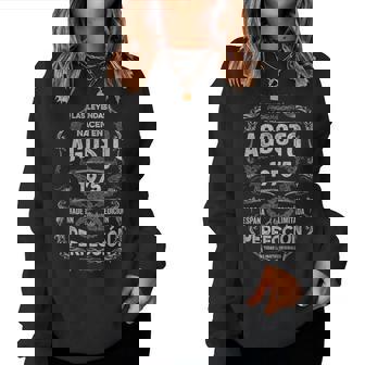 Leyendas Agosto 1975 Hombre 50 Años Cumpleaños In Mangas Sudadera Mujer - Regaloses