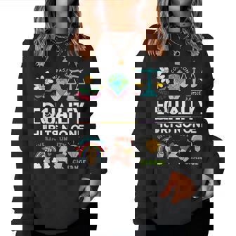 Lgbt 平等は誰もプライドを痛めない 人権 男性 女性 キッズ レディーススウェットシャツ - Kawaiitshirt