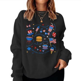 Liberal Fourth Of July Doodle 4Th Of July For Women Women Sweatshirt - Thegiftio UK