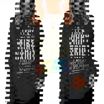 Like My Whiskeytraight Friends Lgbtq Gay Pride Proud Ally レディーススウェットシャツ - Kawaiitshirt