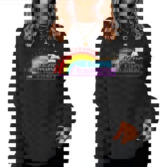 Take A Look It's In A Book Reading Book Vintage Rainbow Women Sweatshirt - Monsterry