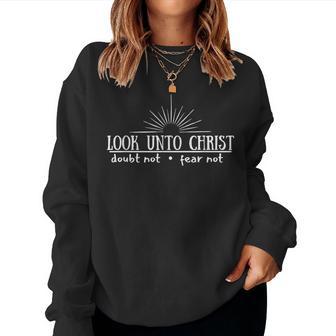 Look Unto Christ With Sun 2025 Youth Theme Lds Christian Women Sweatshirt - Thegiftio UK