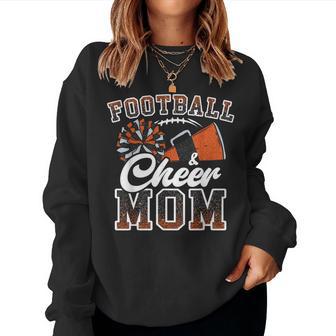 Loud Proud Football & Cheer Mom Cheerleader Mom Mama Orange Women Sweatshirt - Thegiftio UK