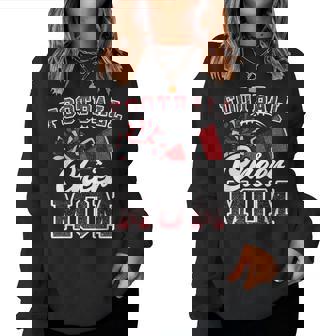 Loud Proud Football And Cheer Mom Cheerleader Mom Mama Red Women Sweatshirt | Seseable CA