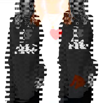 I Love Abgs I Heart Abg おもしろい アジアの赤ちゃん 女の子 恋人 レディーススウェットシャツ - Kawaiitshirt