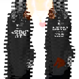 I Love American Girls I Heart American Girls レディーススウェットシャツ - Kawaiitshirt