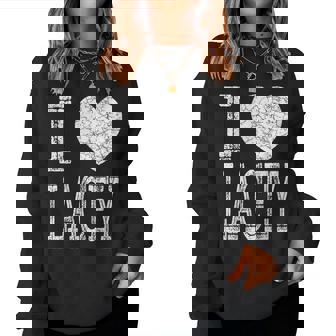 I Love Lacey バレンタイン ガールフレンド 女の子 娘 ハート 妻 レディーススウェットシャツ - Kawaiitshirt