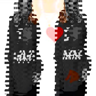 I Love Mama Children Love Heart ベビーチャイルドギフト お母さん レディーススウェットシャツ - Kawaiitshirt