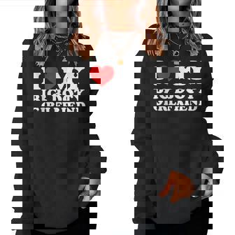 I Love My Big Booty Girlfriend レディーススウェットシャツ - Kawaiitshirt