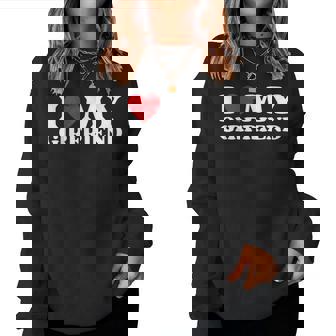 I Love My Girlfriend I Heart My Gf バレンタインデー レディーススウェットシャツ - Kawaiitshirt