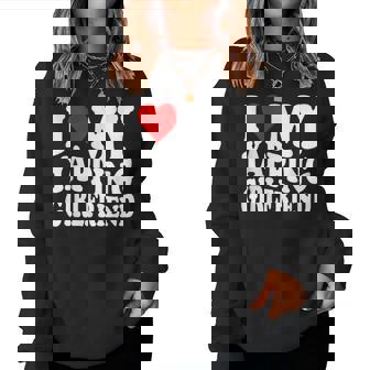 I Love My Yapping Girlfriend レディーススウェットシャツ - Kawaiitshirt