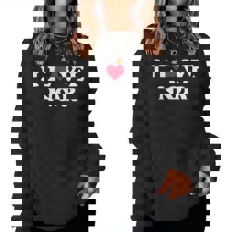 I Love Nor Match Girlfriend & Boyfriend Nor Name レディーススウェットシャツ - Kawaiitshirt