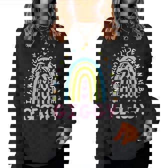 Lovely Hearts Rainbow In A World Full Of Grandmas Be Giggy Women Sweatshirt - Monsterry