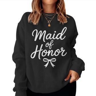 Maid Of Honor Mariage Enterrement Deie De Jeune Fille Sweat-shirt pour femme - Cadeauxyz