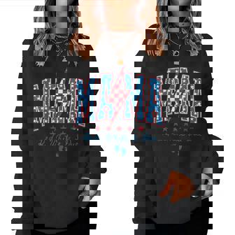 Mama Red White And Due 4Th Of July Pregnancy Announcement Women Sweatshirt - Monsterry