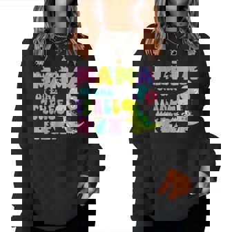 Mama Of The Three Rex Birthday Dinosaur Family Matching Women Sweatshirt - Thegiftio