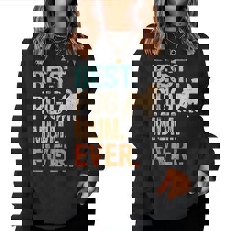 Meilleure Maman Carlin De Tous Les Temps Grand-Mère Amusante Et Rétro Sweat-shirt pour femme - Cadeauxyz