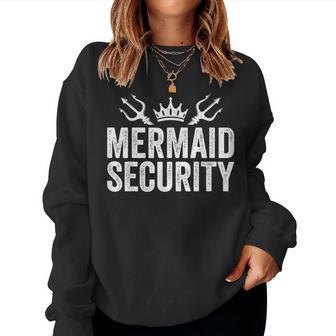 Mermaid Security Halloween Costume Dad Mom Boy Women Sweatshirt - Thegiftio UK