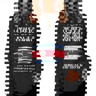 Mi Esposa Es Costa Rica Bandera Del Orgullo Raíces Del Patrimonio Sudadera Mujer - Regaloses