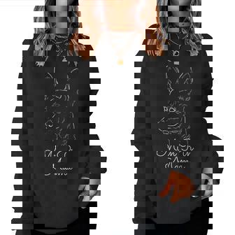 Min Pin Mama Dog Owner ミニチュアピンシャー ミニピンチャー レディーススウェットシャツ - Kawaiitshirt