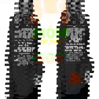 Mom Of The Birthday Boy Pixel Gamer Party Matching Family Women Sweatshirt - Thegiftio