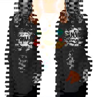 Mom Of The Birthday Boy Space Astronaut 1St Birthday Family Women Sweatshirt | Seseable CA