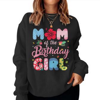 Mom Of The Birthday Girl Family Summer Beach Birthday Party Women Sweatshirt - Thegiftio UK