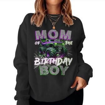 Mom Of The Birthday Monster Truck Family Matching Party Women Sweatshirt - Thegiftio UK