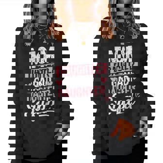 Mom Daughter Granddaughterquad マッチングママ 母の日 レディーススウェットシャツ - Kawaiitshirt