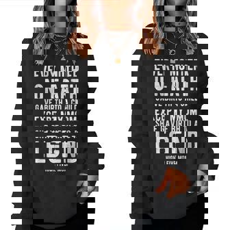 Mom Gave Birth To A Legend High Five Women Sweatshirt - Monsterry