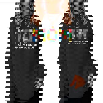 Mom Of A Master Builder Toy Brick Mother's Day Women Sweatshirt - Thegiftio