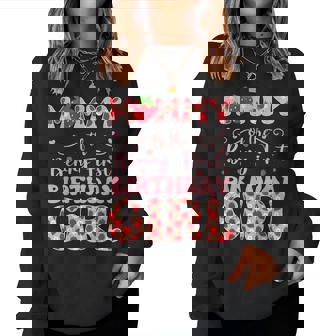 Mommy Of The Berry First Birthday Of Girl Strawberry Mom Women Sweatshirt - Thegiftio