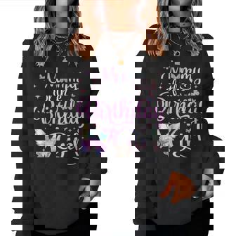 Mommy Of The Birthday Girl Butterfly Party Family Matching Women Sweatshirt - Thegiftio