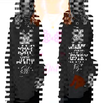 Mommy Of The Birthday Girl Pink Bow Birthday Family Matching Women Sweatshirt - Thegiftio