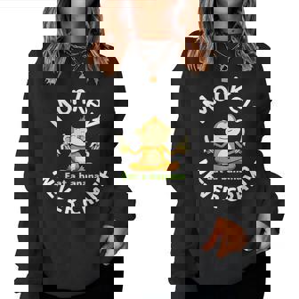 Monkey Never Cramp Eat A Banana レディーススウェットシャツ - Kawaiitshirt