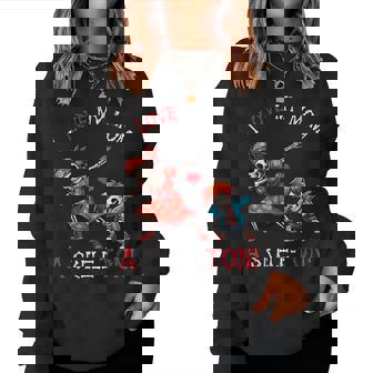 Mother And Son Dabbing Together I Love My Mom A Skeleton Women Sweatshirt - Monsterry