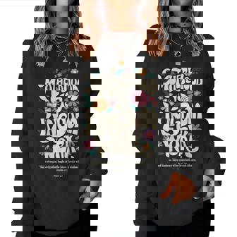Motherhood Is Kingdom Work Christian On Back Women Sweatshirt - Monsterry