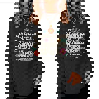 Motherhood Is Kingdom Work Mama Floral Vintage Women Sweatshirt - Monsterry