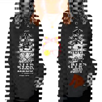 Busy Raising Ballers Softball Baseball Mom Women Sweatshirt - Thegiftio