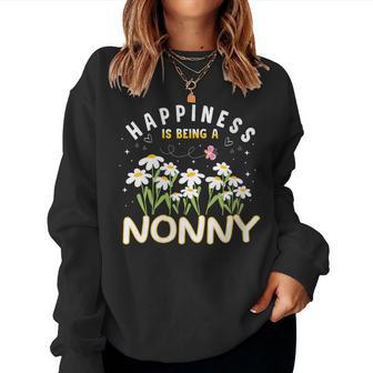 Mother's Day Happiness Is Being A Nonny Cute Women Sweatshirt - Thegiftio UK