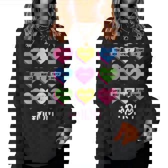 Multi-Tasking Mom Life Mother's Day Motherhood Heart Candy Women Sweatshirt - Thegiftio UK
