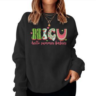 Nicu Nurse Summer Watermelon Nursing Girls Scrub Women Sweatshirt - Thegiftio UK