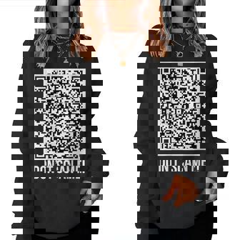 No Me Escanees Qrcan Me Joke Middle Finger Meme Cuello Sudadera Mujer - Regaloses