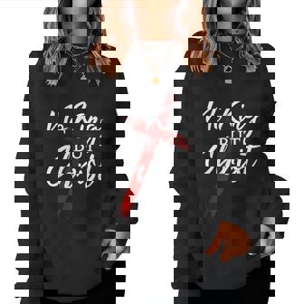 No King But Christ Cross God Jesus Christian Faith Women Sweatshirt - Thegiftio UK