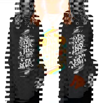 No Kings In America Retro Floral 70S Women Women Sweatshirt | Mazezy