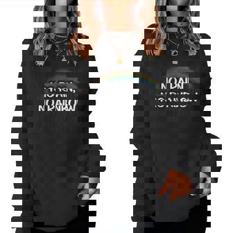 No Rain No Rainbow レディーススウェットシャツ - Kawaiitshirt