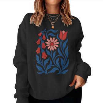 No Words Subtle Foxglove Daisy Tulip Women Sweatshirt - Thegiftio UK