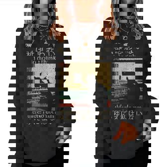 I Do Not Think Therefore I Do Not Am Japanese Cat Meme For Women Women Sweatshirt - Thegiftio